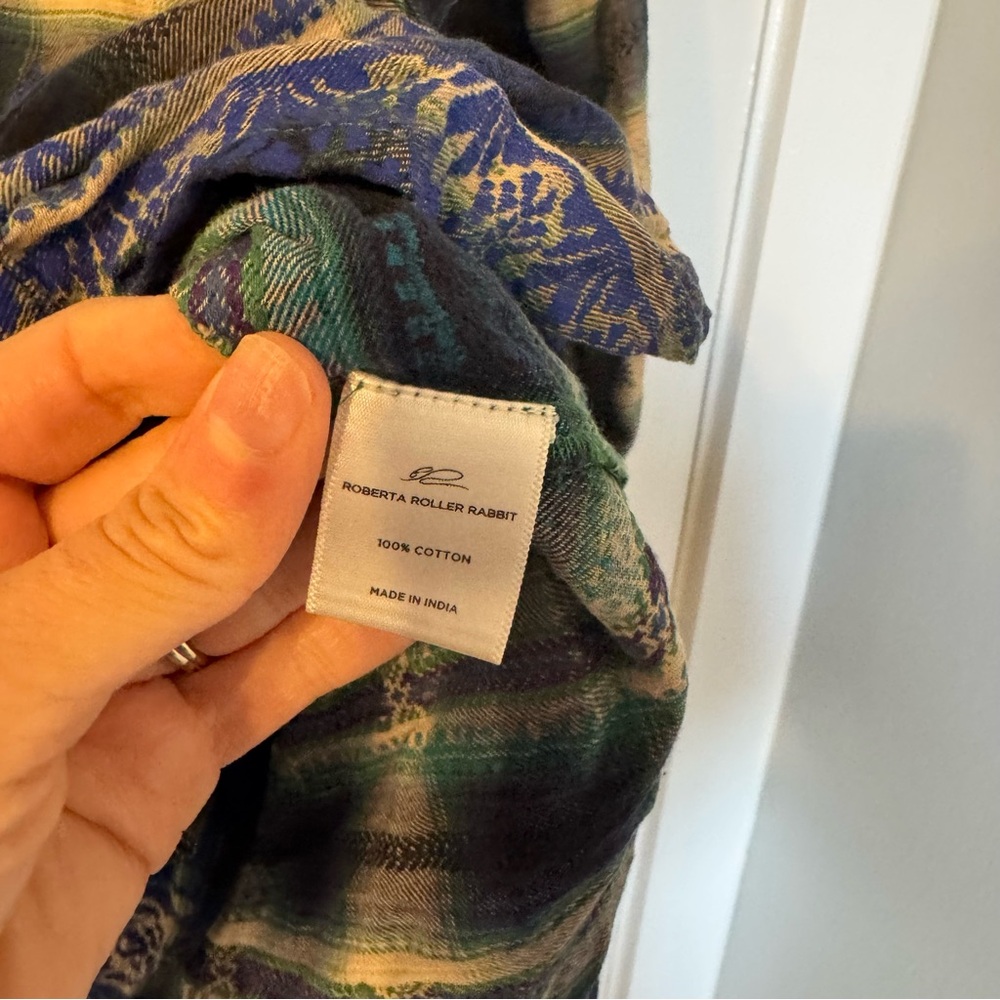 Roberta Roller Rabbit Plaid Flannel Aztec Embroid… - image 4